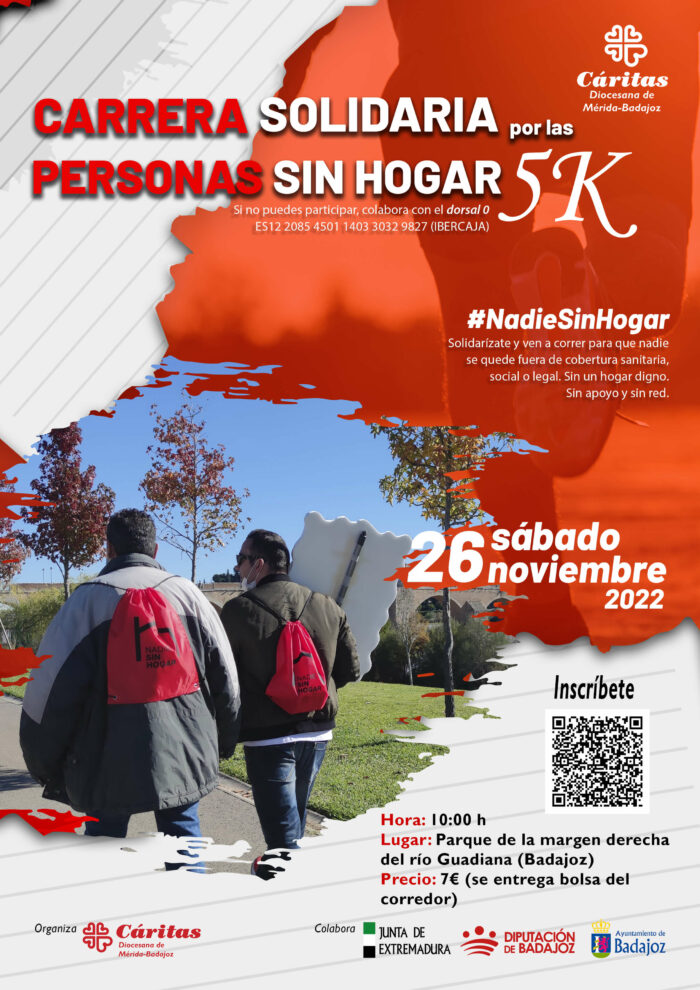 col china Endulzar violencia Carrera Solidaria por las personas sin hogar - Badajoz - | Diocesana de  Mérida - Badajoz